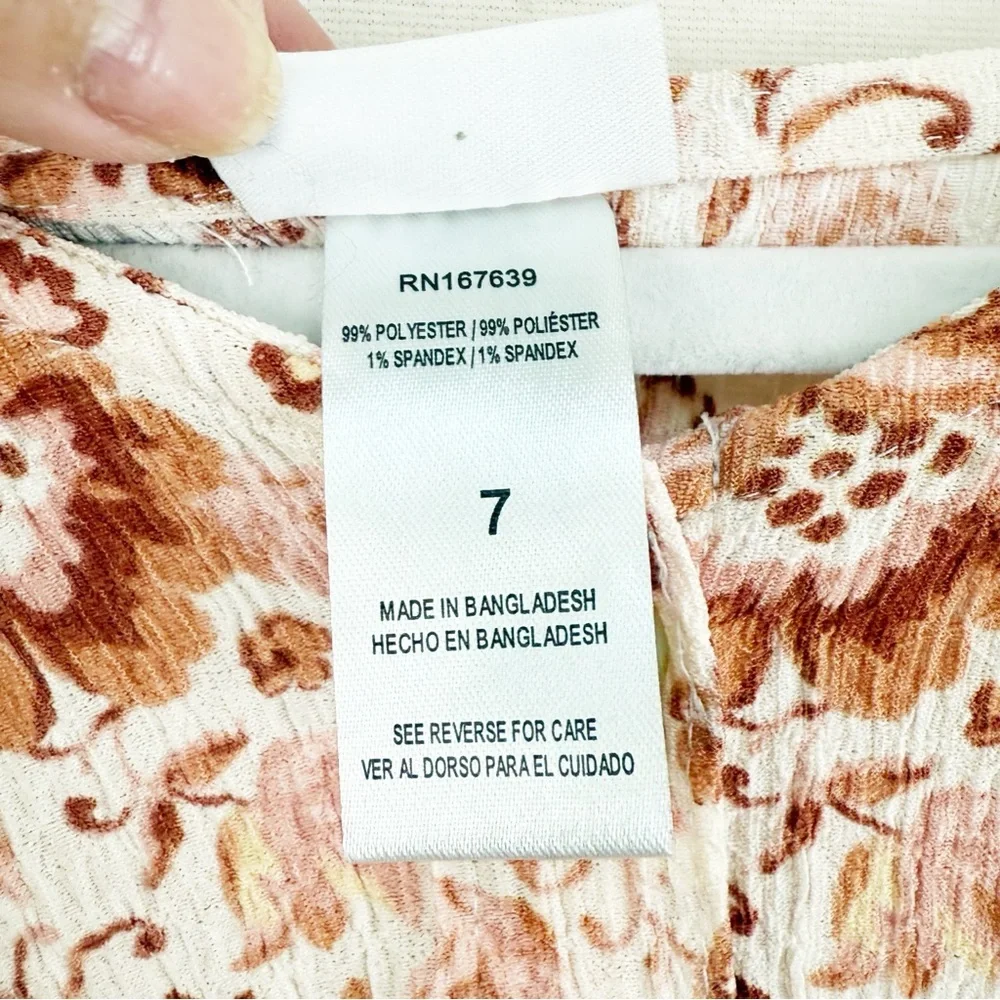 Nicole Miller Tan 2 pieces Jacket and Floral Dress